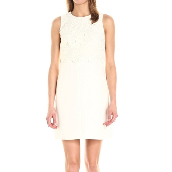 Vince Camuto Dresses & Skirts - NWT Vince Camuto Ivory Lace Popover Shift Dress